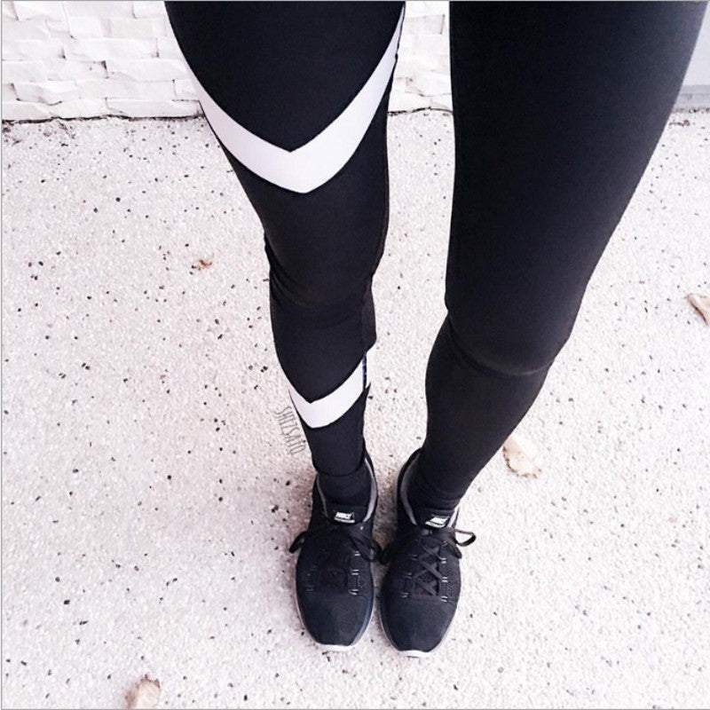 Womens Sporting Leggings Black Print