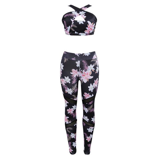 Black & White Lilies Two-Piece Set