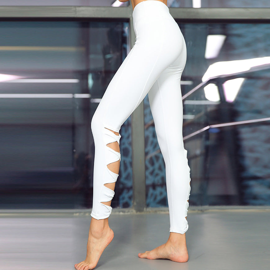 High Waist Open Leg Leggings