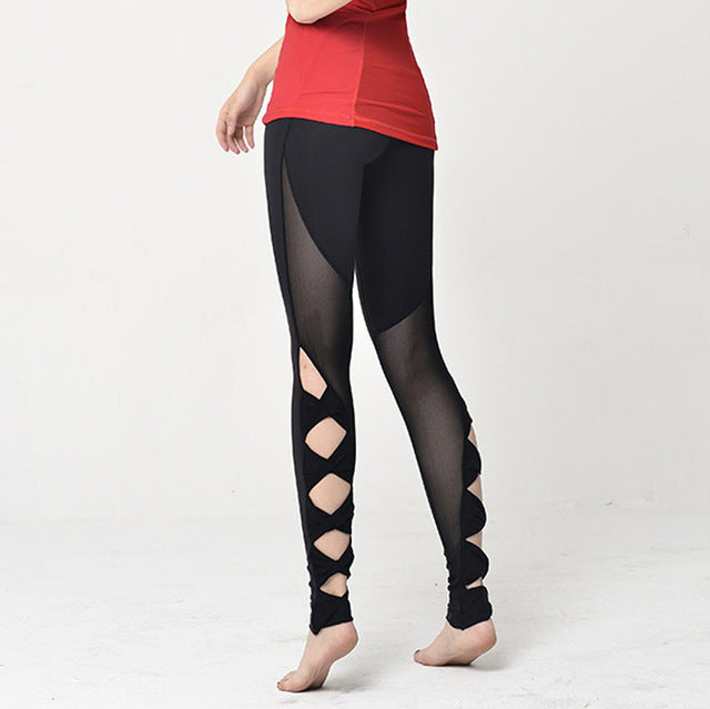 High Waist Open Leg Leggings