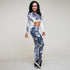 Dot Printed Long Sleeve Crop Top & Leggings Set