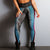 Honeycomb Letter Printed Fitness Leggings