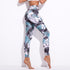 Blue Floral Workout Leggings